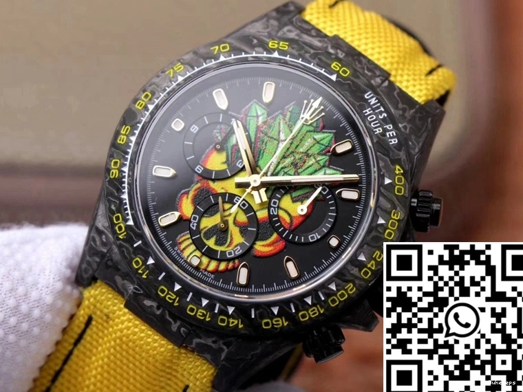 Color Fiber Dial Carbon Rolex Daytona Chronograph Cosmos Skull Edition 0706